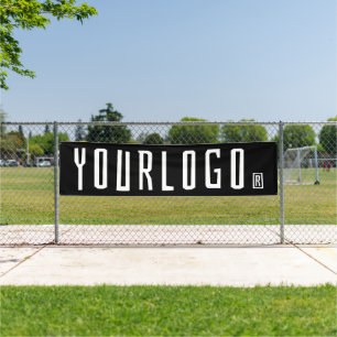 Banderoles Logo Black Business Marque minimale Outdoor 10' Lo