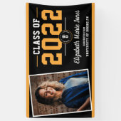 Banderoles Logo Black Gold Custom School Photo Graduation (Vertical)