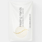 Banderoles Logo Chiropractic Abstrait Gold Circles (Vertical)