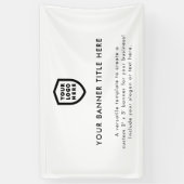 Banderoles Logo commercial | Minimum Clean Simple White 5' (Vertical)