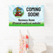 Banderoles Logo d'annonce commerciale à venir (En situation)