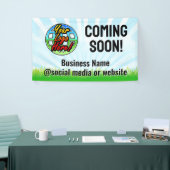 Banderoles Logo d'annonce commerciale à venir (Salon professionnel)