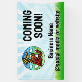 Banderoles Logo d'annonce commerciale à venir (Vertical)