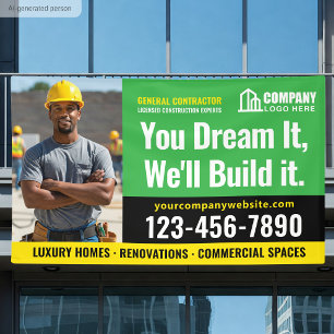 Banderoles Logo de chantier de construction Photo Publicité v
