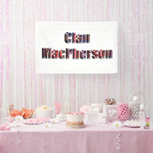 Banderoles Logo de Clan MacPherson Tartan, (Fête)