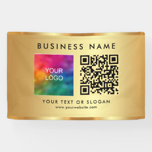 Banderoles Logo de code QR Modèle personnalisé Faux Gold inté