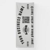 Banderoles Logo de Grey Business code Qr extérieur 10' long V (Verticale)