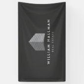 Banderoles Logo de la maison Abstrait Gris/Gris foncé (Vertical)