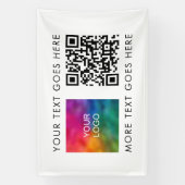 Banderoles Logo de la meilleure entreprise Code QR Modèle mod (Verticale)