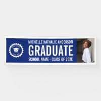 Logo de l'école Graduation Photo Party BLue White