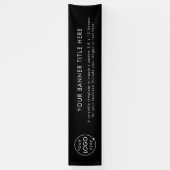 Banderoles Logo de l'entreprise | Business Modern Black 12'' (Vertical)