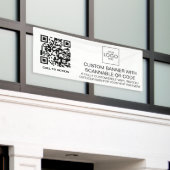 Banderoles Logo de l'entreprise Code QR personnalisé Vinyl in (Bâtiment extérieur)