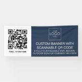Banderoles Logo de l'entreprise Code QR personnalisé Vinyl in (Horizontal)