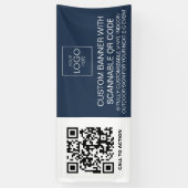 Banderoles Logo de l'entreprise Code QR personnalisé Vinyl in (Vertical)