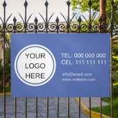 Banderoles Logo de l'entreprise Contact promotionnel Bleu & B