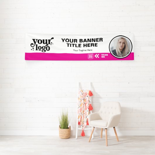 Banderoles Logo de l'entreprise QR Code photo intérieur extér (Insitu)