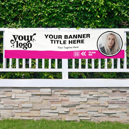 Banderoles Logo de l'entreprise QR Code photo intérieur extér