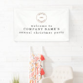 Banderoles Logo de l'entreprise Simple Text Welcome Christmas (En situation)