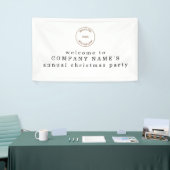 Banderoles Logo de l'entreprise Simple Text Welcome Christmas (Salon professionnel)