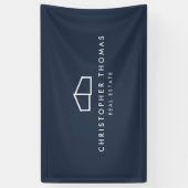 Banderoles Logo de maison moderne Immobilier, Realtor Navy Bl (Vertical)
