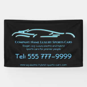 Banderoles Logo de voiture de luxe - Ice Blue Sports Car sur