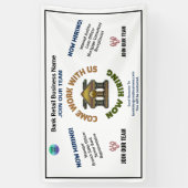 Banderoles Logo d'entreprise Aide Location Recherchée personn (Vertical)