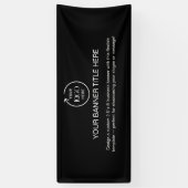 Banderoles Logo d'entreprise | Black Modern Advertising 6' (Vertical)