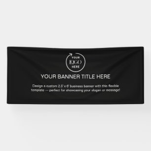 Banderoles Logo d'entreprise Black Modern Advertising 6'