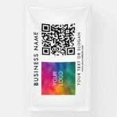 Banderoles Logo d'entreprise Code QR Modèle extérieur meilleu (Verticale)
