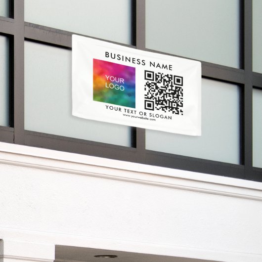 Banderoles Logo d'entreprise Code QR Modèle extérieur meilleu (Bâtiment extérieur)