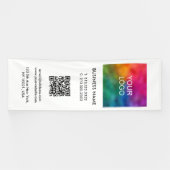 Banderoles Logo d'entreprise Code QR vertical intérieur grand (Horizontal)
