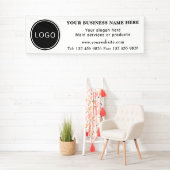 Banderoles Logo d'entreprise Coordonnées Simple modifiable (En situation)