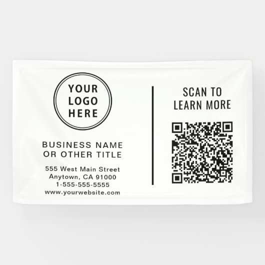 Banderoles Logo d'entreprise du code QR (Horizontal)