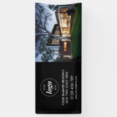 Banderoles Logo d'entreprise moderne Photo publicitaire Noir  (Vertical)