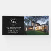 Banderoles Logo d'entreprise moderne Photo publicitaire Noir  (Horizontal)