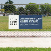 Banderoles Logo d'entreprise moderne Professionnel 2.5'x6' (En situation)