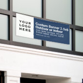 Banderoles Logo d'entreprise moderne Professionnel 2.5'x6' (Bâtiment extérieur)