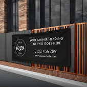 Banderoles Logo d'entreprise moderne publicité salon noir