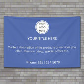 Banderoles Logo d'entreprise moderne Texte publicitaire promo