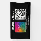 Banderoles Logo d'entreprise personnalisable Code QR Moderne  (Verticale)