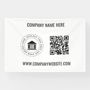 Banderoles Logo d'entreprise personnalisé   Code et site Web 