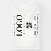 Banderoles Logo d'entreprise personnalisé et code Qr Entrepri (Vertical)