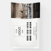 Banderoles Logo d'entreprise photo moderne minimaliste (Verticale)