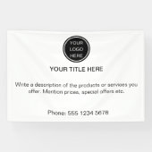 Banderoles Logo d'entreprise promotionnel moderne Texte publi (Horizontal)