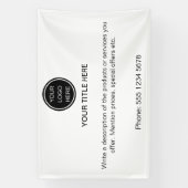 Banderoles Logo d'entreprise promotionnel moderne Texte publi (Verticale)