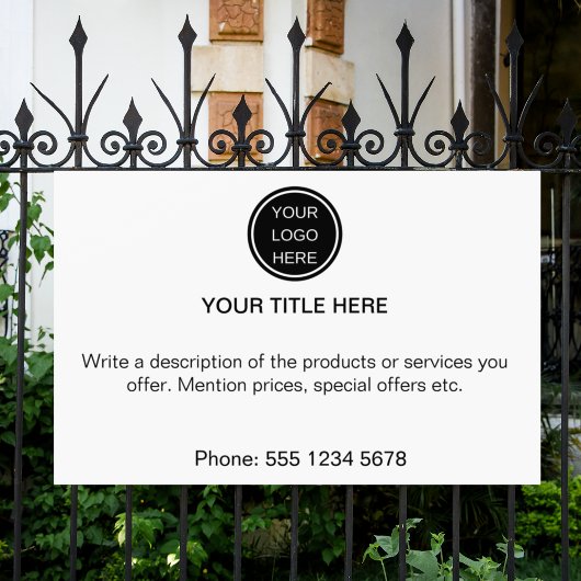 Banderoles Logo d'entreprise promotionnel moderne Texte publi