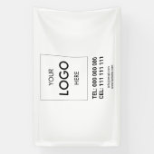 Banderoles Logo d'entreprise Publicité Blanc (Verticale)