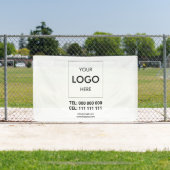 Banderoles Logo d'entreprise Publicité Blanc (Insitu)