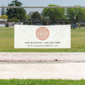 Banderoles Logo d'entreprise simple et site Web d'entreprise (En situation)