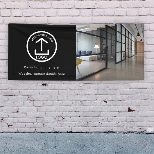 Banderoles Logo d'entreprise simple moderne photo et texte no